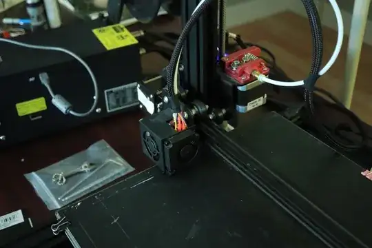 This picture shows an instance when the bed only moved half as far as it should.