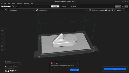 Screenshot of a 3D model in Cura Screenshot of a 3D model in Cura
