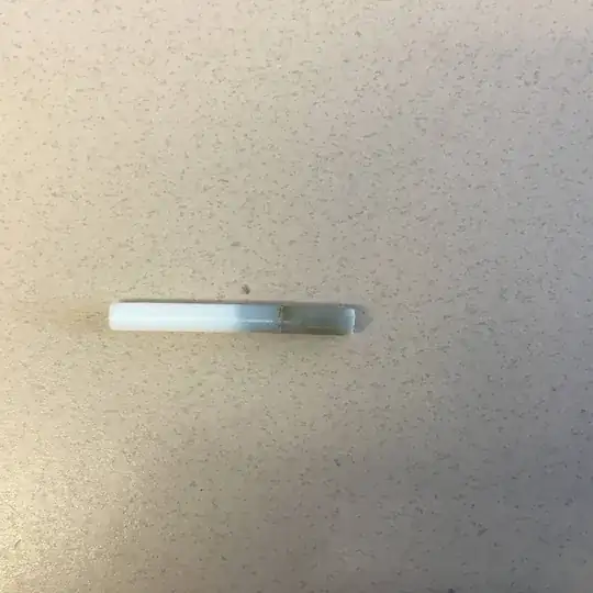 Location of heat-break on used tube.