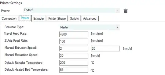 Repetier GUI: Printer Tab