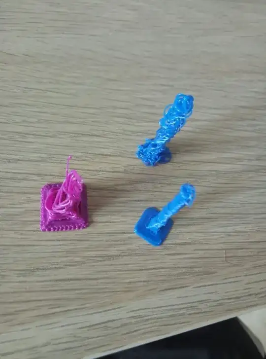 Failed cube print Controller display