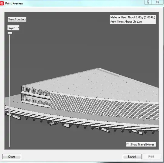 MakerBot preview of extrude