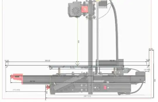 Same sketch, but with wall and base measured out.