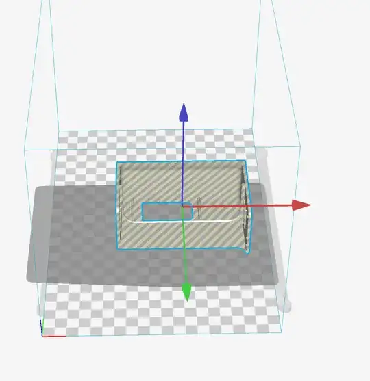 Screenshot of Cura, depicting large grey area