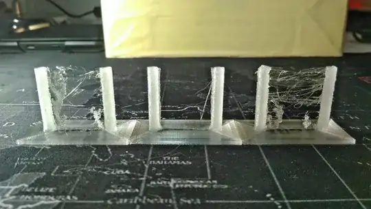 Basic Stringing Test on CR-10S with 0 mm, 5 mm and 10 mm retractions