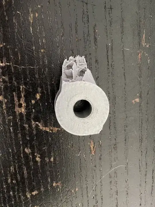 A damaged print of a propeller A damaged print of a propeller