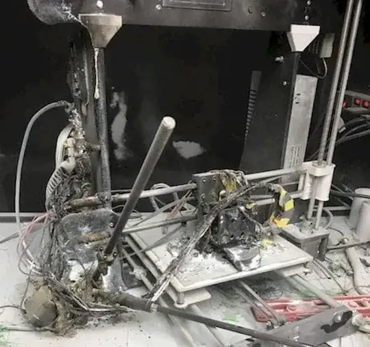 Anet A8 that has caught fire