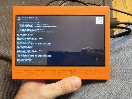 Photo of Raspberry Pi 4b with a screen