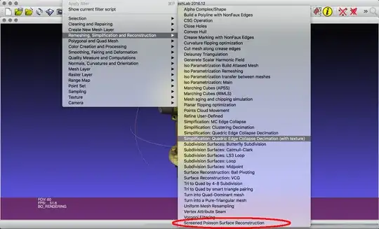 Screened Poisson Surface Reconstruction