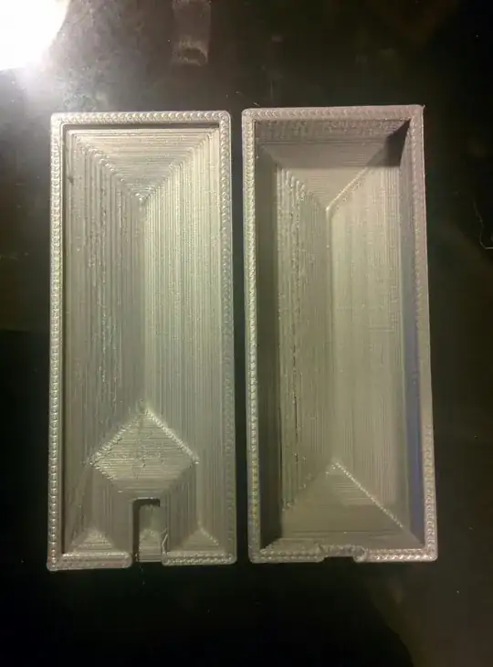 Left hand side of the print shows uneven and rough lines