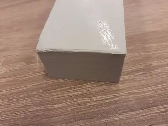 Photo 3 of a printed model #1 with printing errors on bottom layer