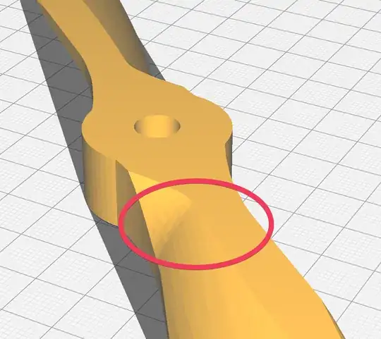 3D rendering of a propeller with a circle around a section 3D rendering of a propeller with a circle around a section