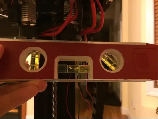 Almost level, sorry for the bad lighting