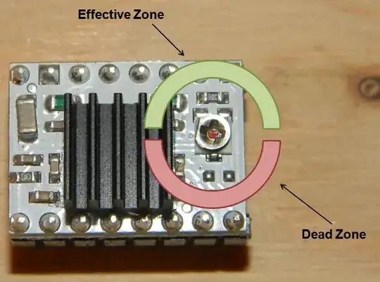 Photo of the adjustable potentiometer