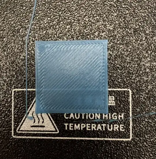 Front left Corner of Z Calibration Pattern