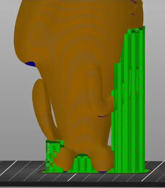 Unsupported parts highlighted in dark blue Unsupported parts highlighted in dark blue