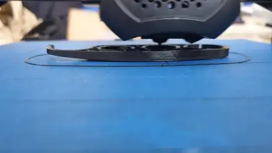 Photo showing warped hook (left hand side) Photo showing warped hook (left hand side)