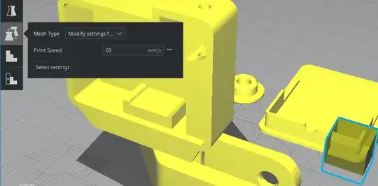 Cusa custom support print speed setting
