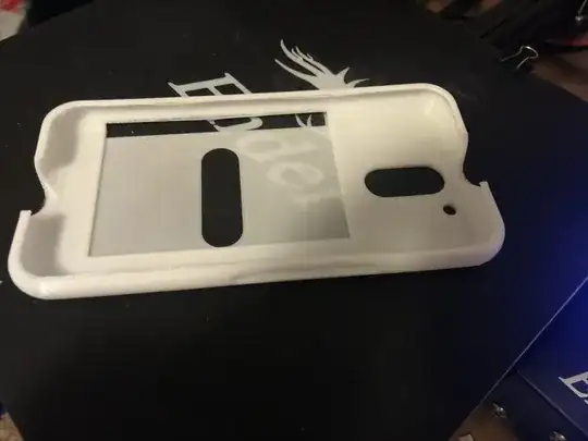 Moto G4 case printed in white flex PLA