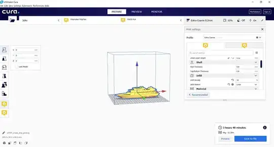 Screenshot of Cura Screenshot of Cura