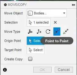 Screenshot of the move command dialogue box that popped up Screenshot of the move command dialogue box that popped up