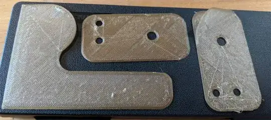 Samples of prints failed after first few layers