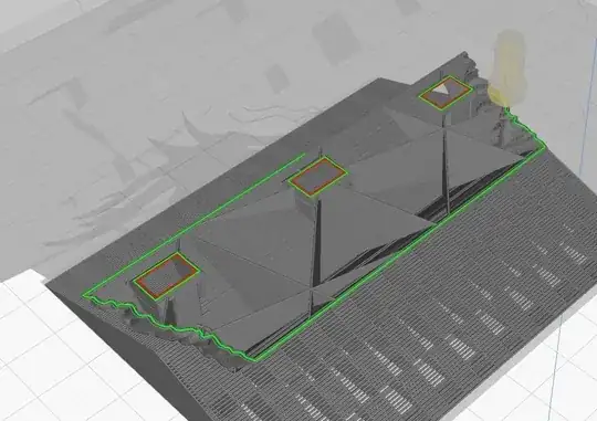 Screenshot of Cura's preview of model Screenshot of Cura's preview of model