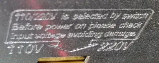 voltage switch label