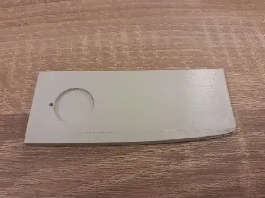 Photo 1 of a printed model #2 with printing errors