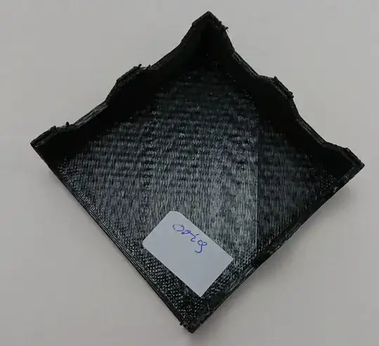 stackable tray, top view, 100% default extrusion width, 40 mm/s