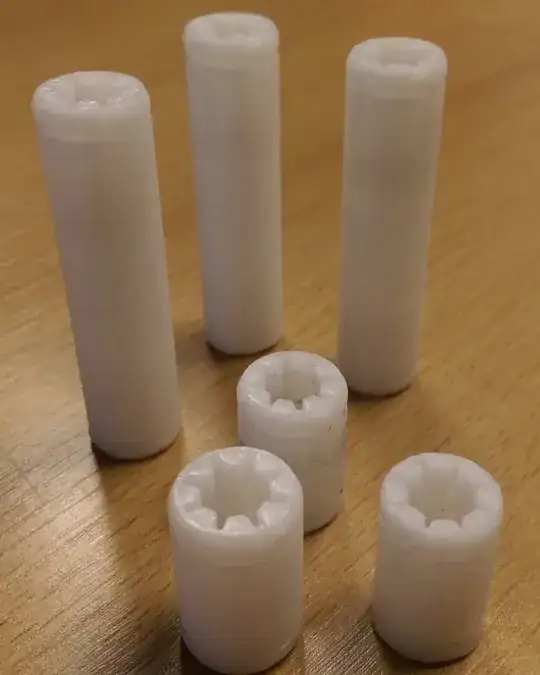 Collection of POM printed bearings