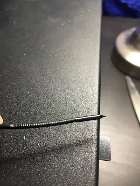 Filament shape after taken out of hotend