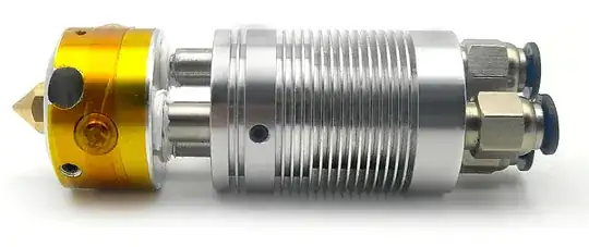 Zonestar M3 mixing color hotend side view