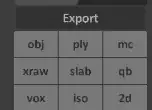 Export menu