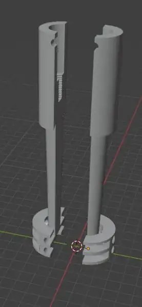 Preview of a 3D rendered model shaped like a tall piston Preview of a 3D rendered model shaped like a tall piston