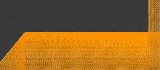 New mesh of the corner geometry