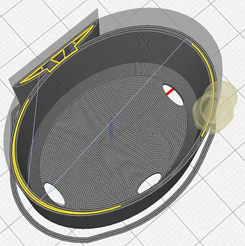 Cura travel lines single layer