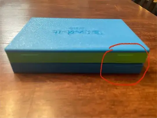 two large trays snap-fit together showing the issue two large trays snap-fit together showing the issue