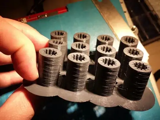 Photo of the side of the same set of models