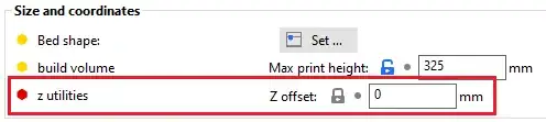 SuperSlicer Z-offset setting