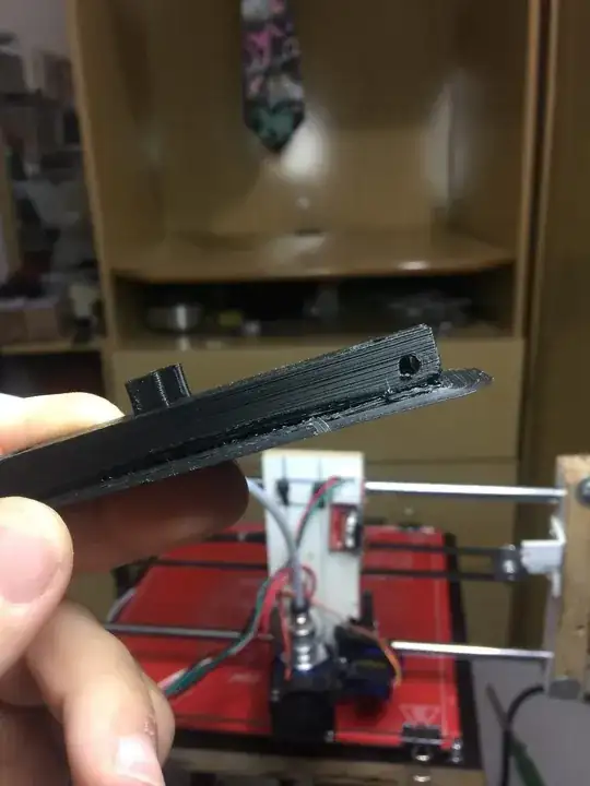 Photo of failed print - side