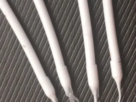 Thicker part of the filament Thicker part of the filament