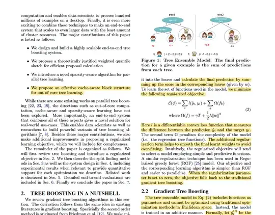 Regularized Objective function XGB