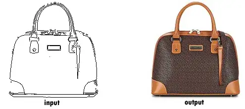 input is a sketch and the output should be an image corresponding to the input