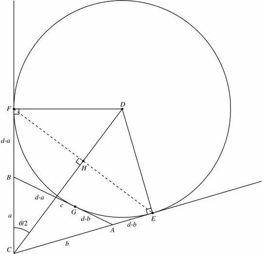 excircle center computation