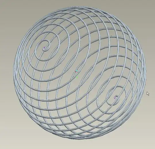 spiral path on a sphere