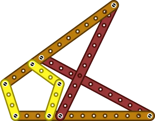 Extend two non-adjacent sides of a pentagon with unit side length to 4 times the original width. Then you can fit two sticks of length 11/3 between them