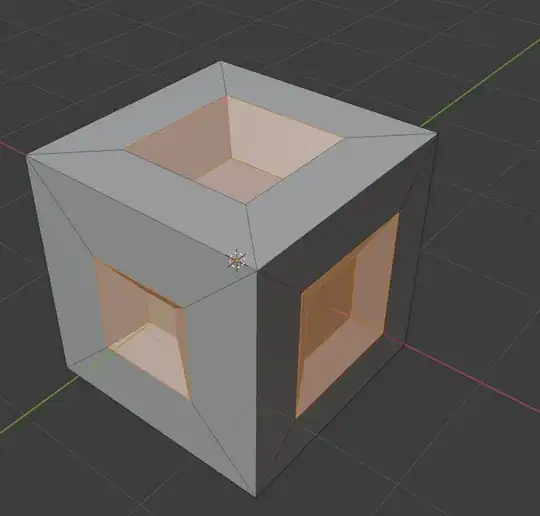 Image of a cube with dents in each face.