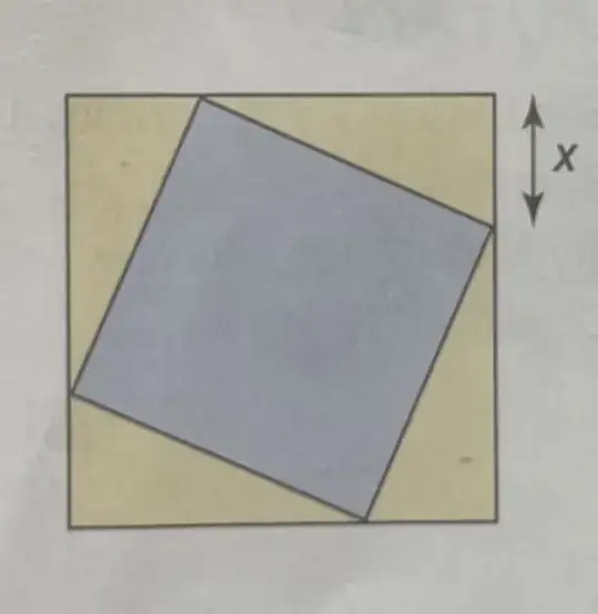 A square inscribed in another square