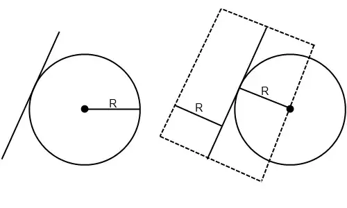 Line Circle Intersect Using New Geometry